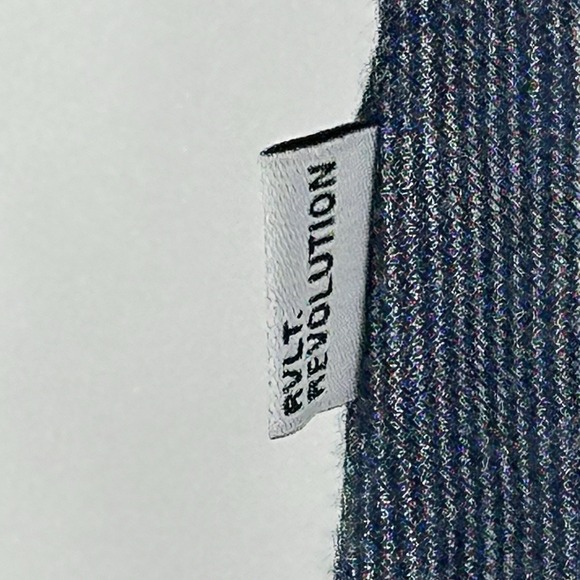 RVLT Revolution Men's Blue Long Sleeve Casual Button Up Band Collar Preppy SZ S - Picture 3 of 10